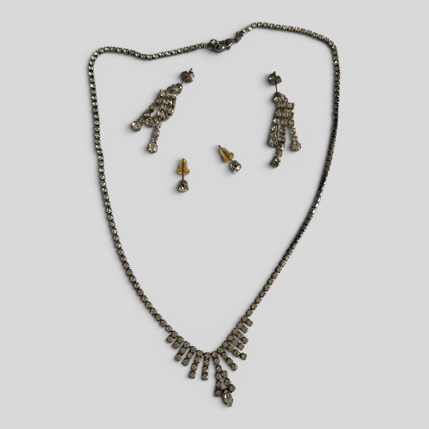 Necklace Crystal Drop Earring Set