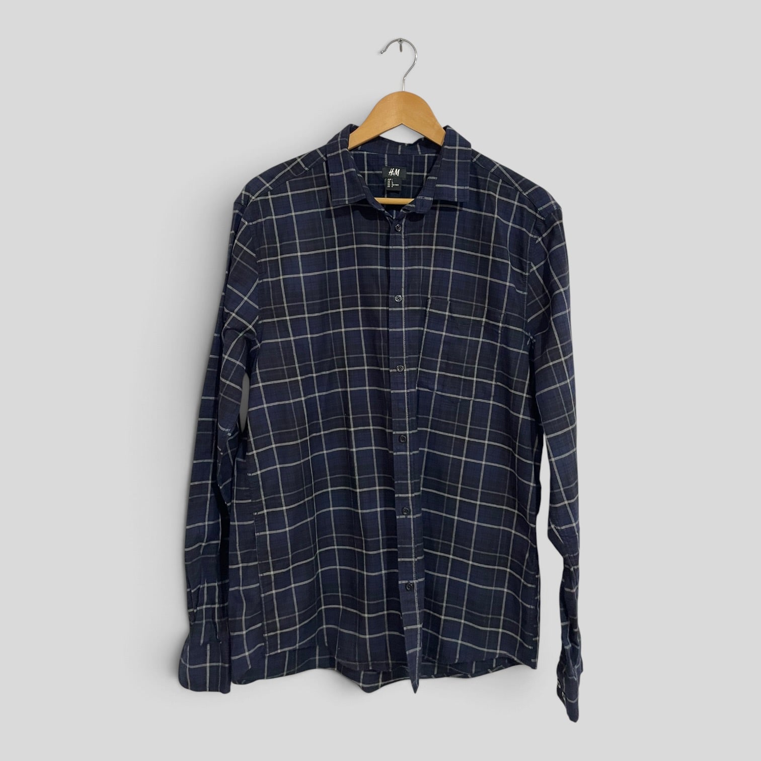 Image of (L) H&M | Plaid LS Shirt