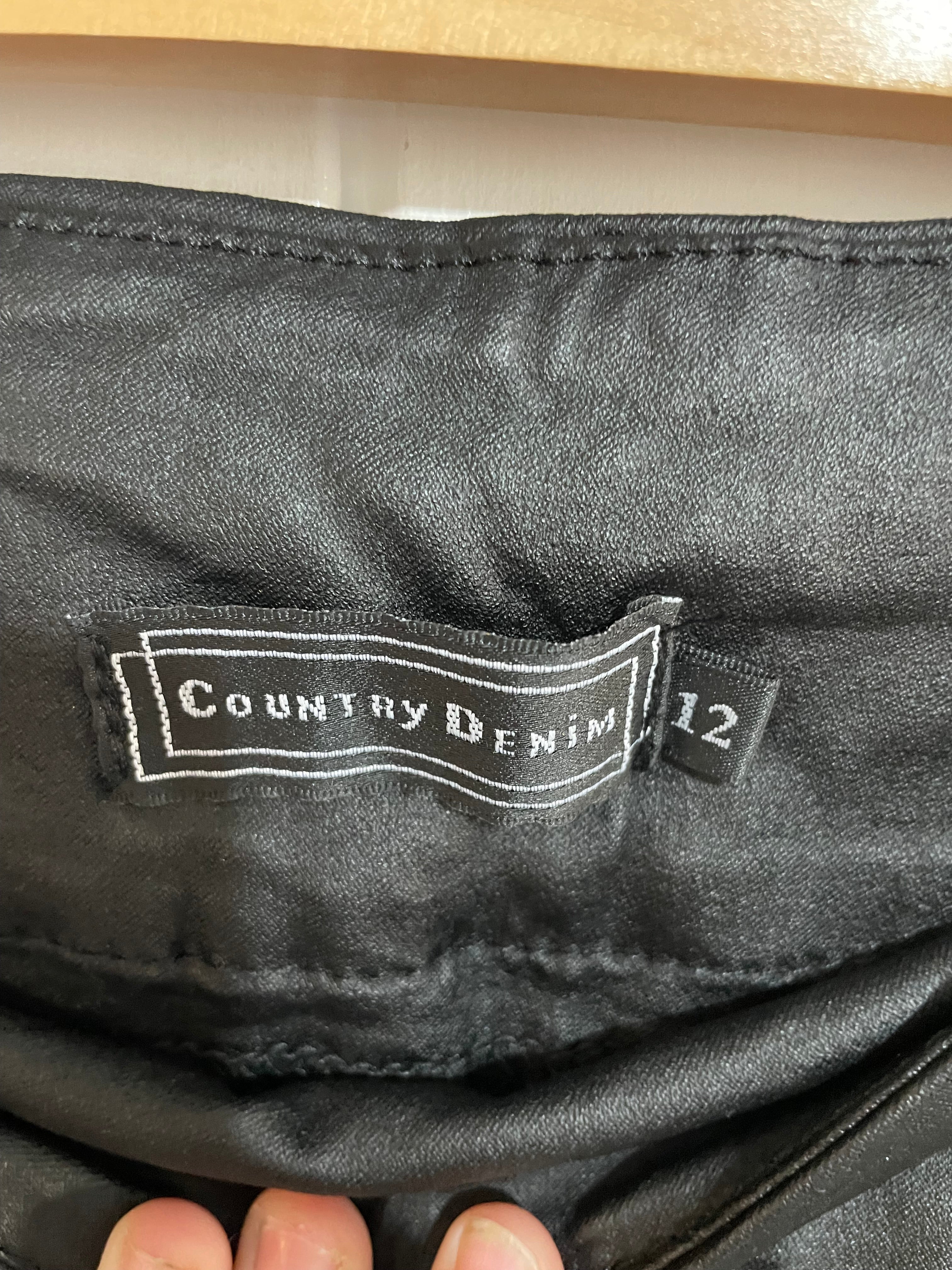 Image of (12) Country Denim | Leather Look Pants