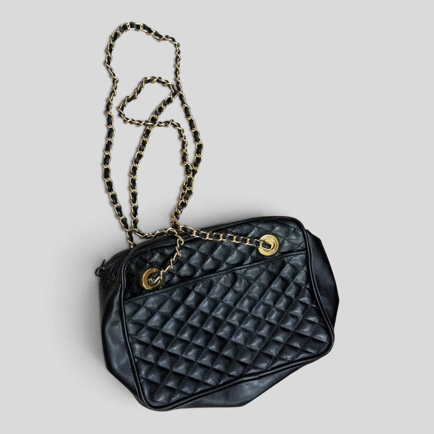 Handbag | Black Gold Chain