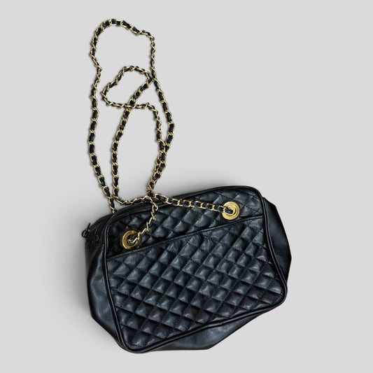 Handbag | Black Gold Chain