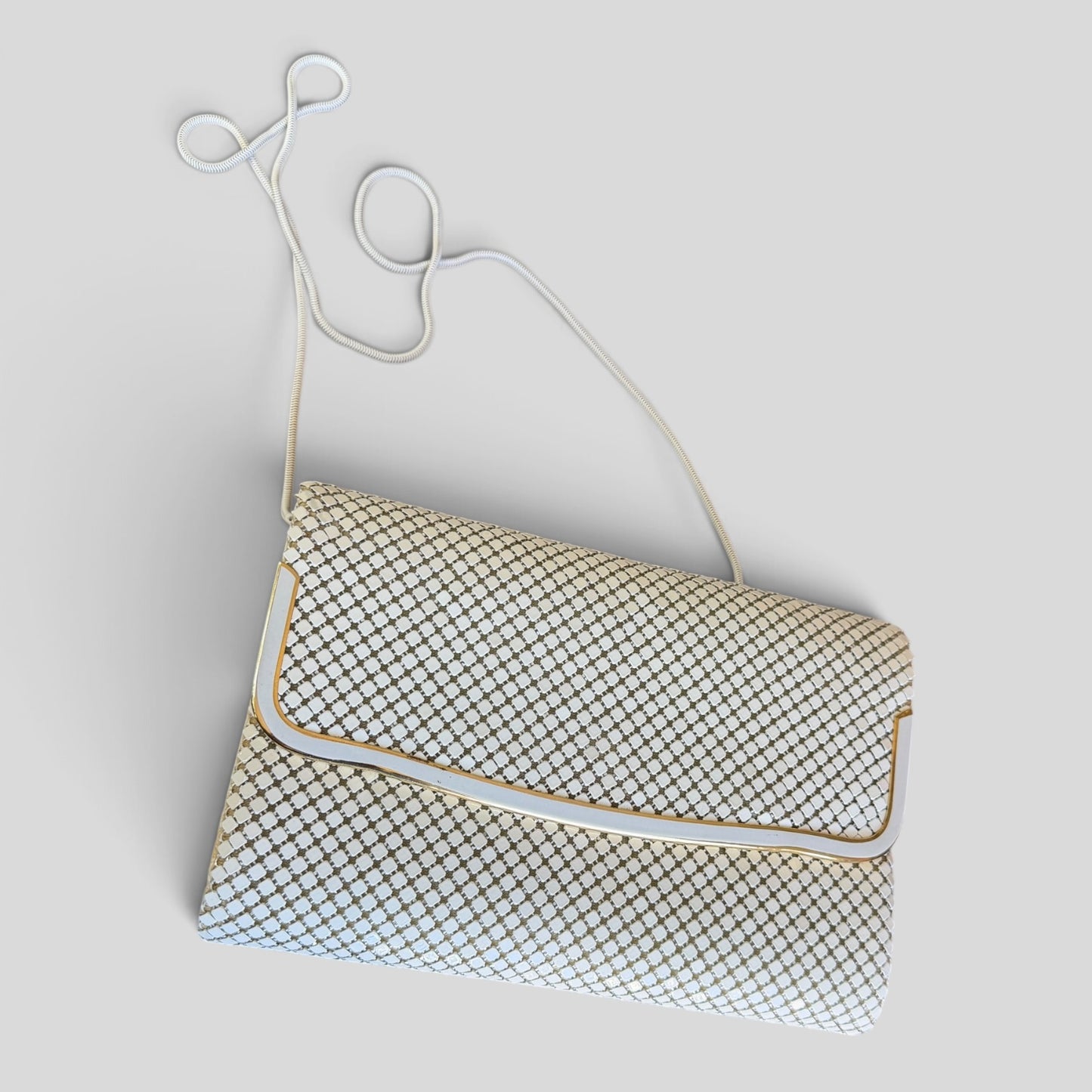 Clutch | White Mesh Straight
