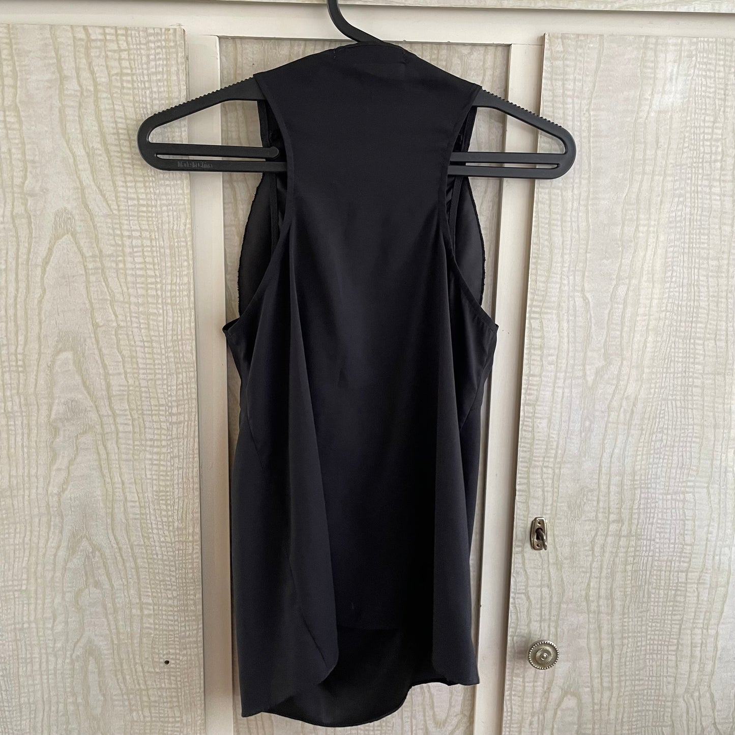 (8) Black Frill Front Blouse