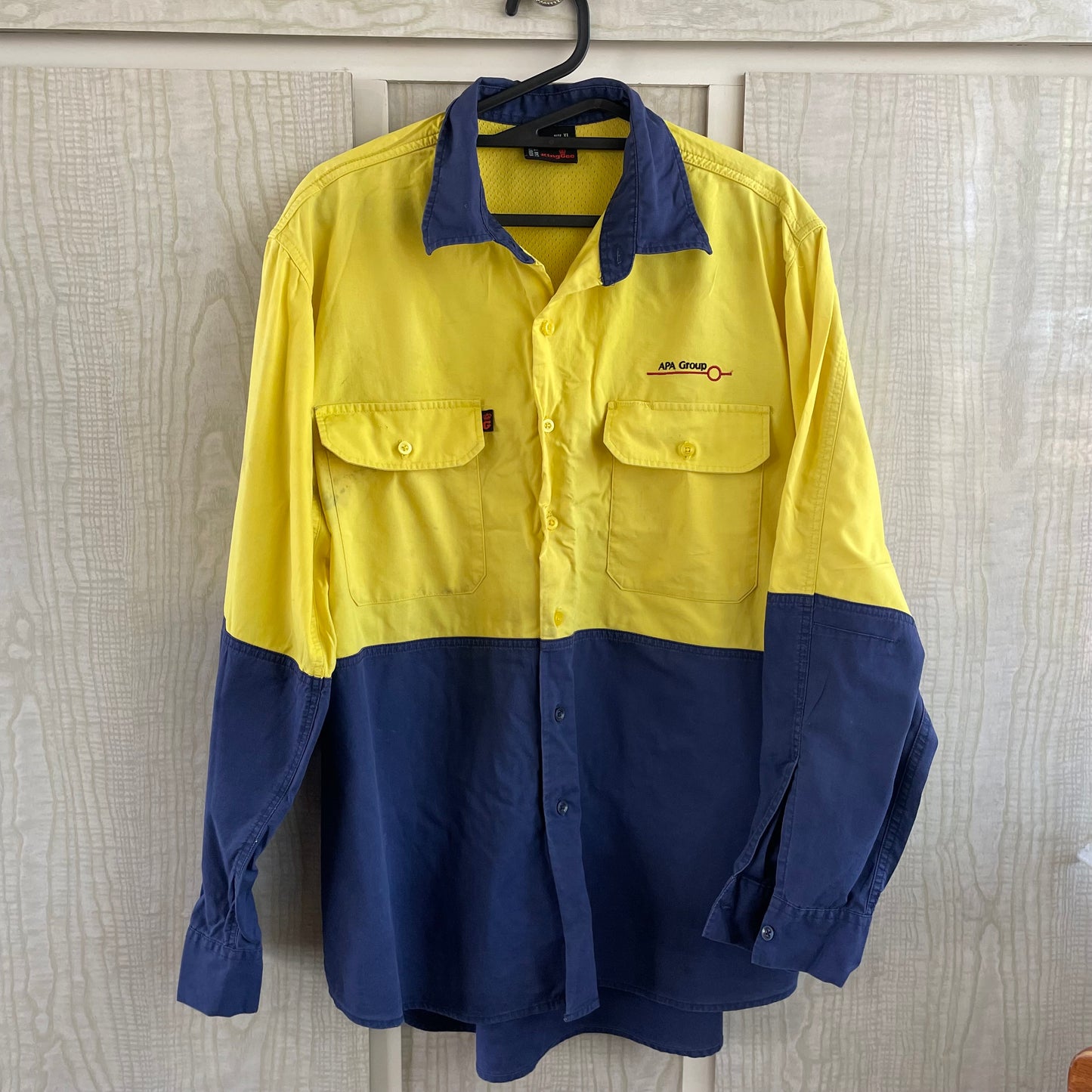 (XL) WORKCOOL 2 HI-VIS TWO TONE CLOSED FRONT LONG SLEEVE SHIRT