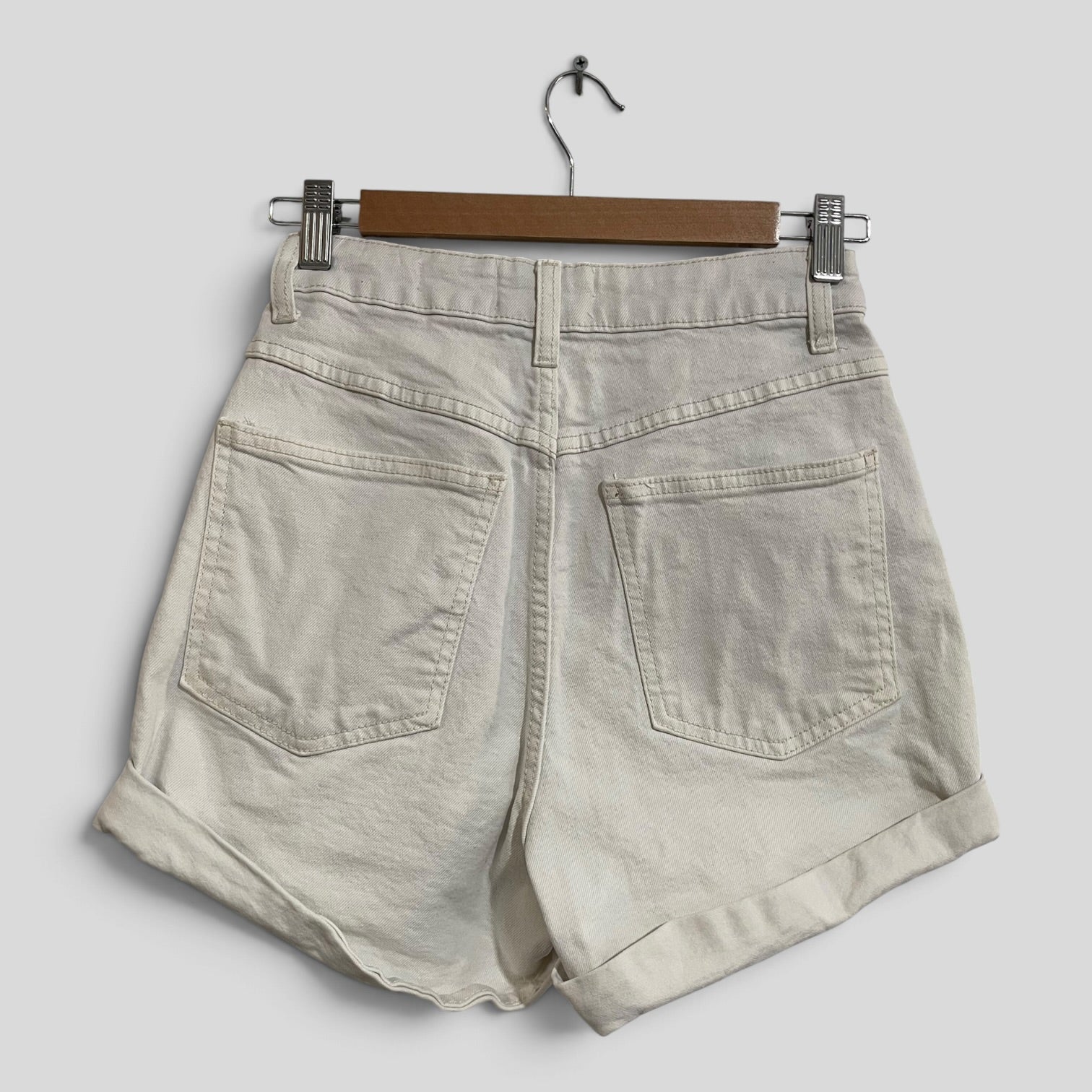 Image of (8) Cotton On | White Denim Shorts