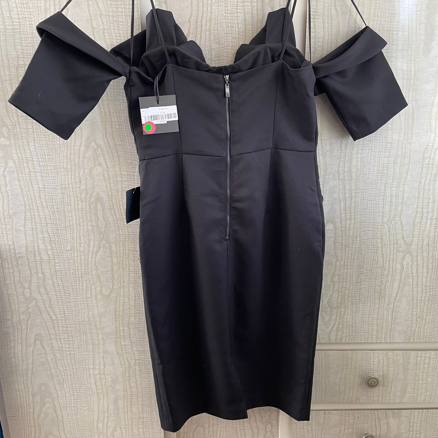 (12) BNWT Cooper St Black Off the Shoulder Arm Sleeve Dress