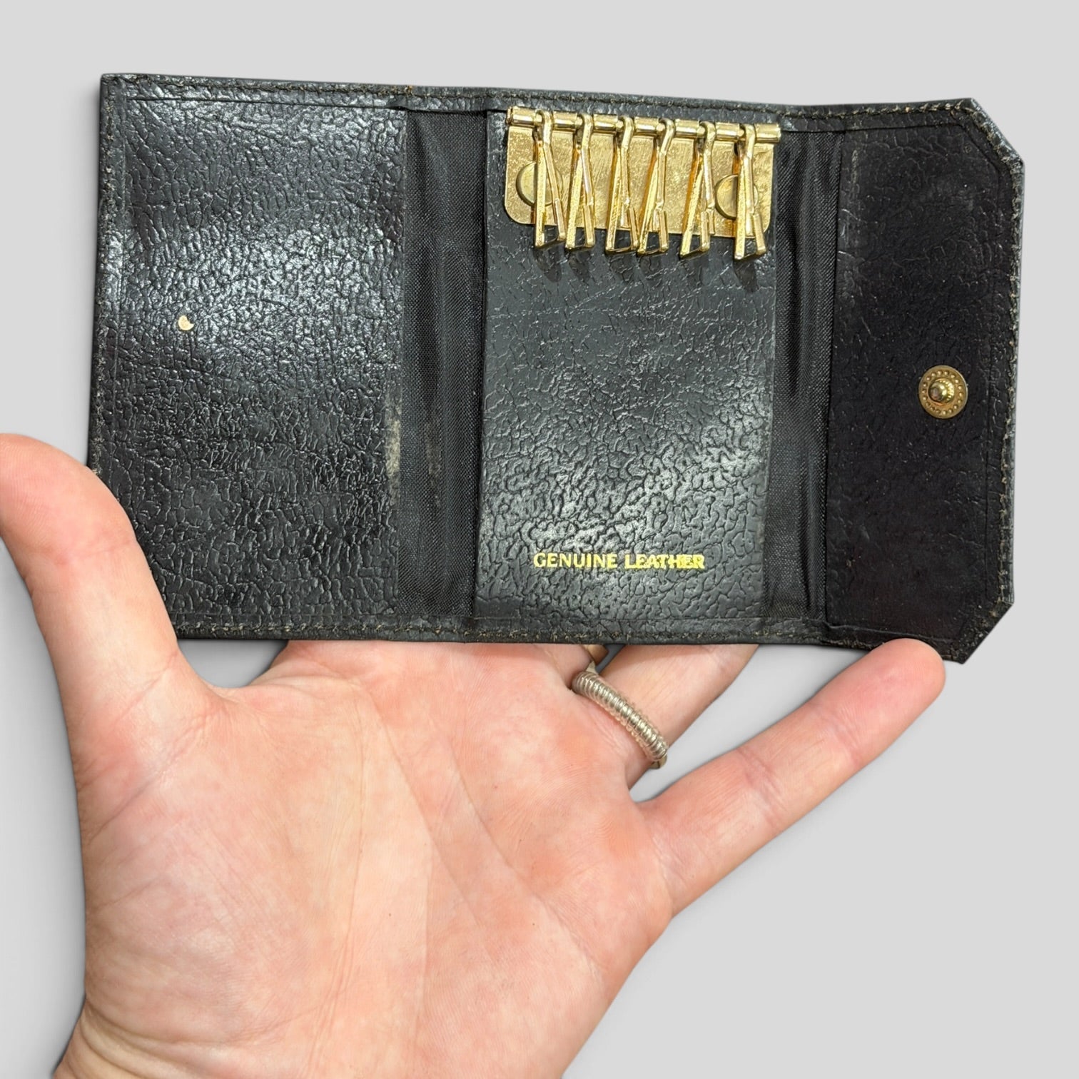 Image of Leather Key Holder Black