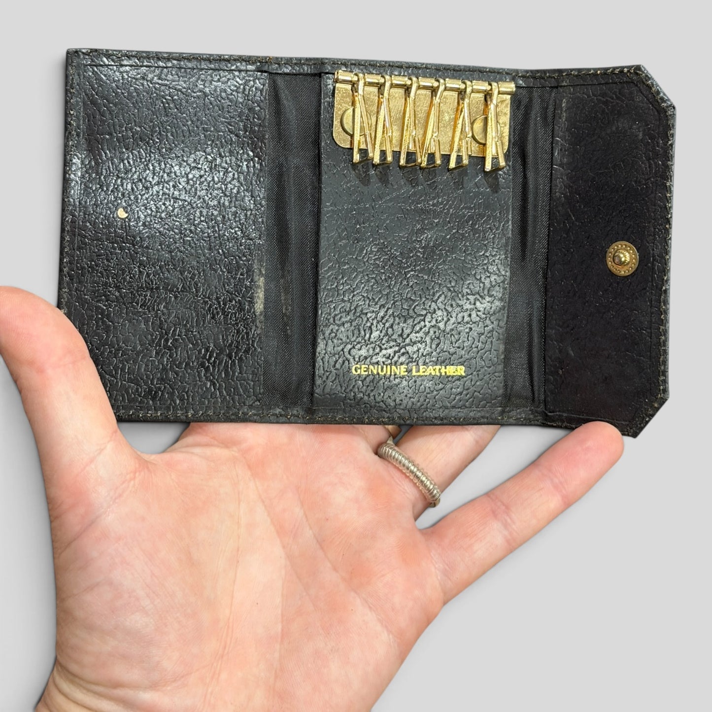 Leather Key Holder Black