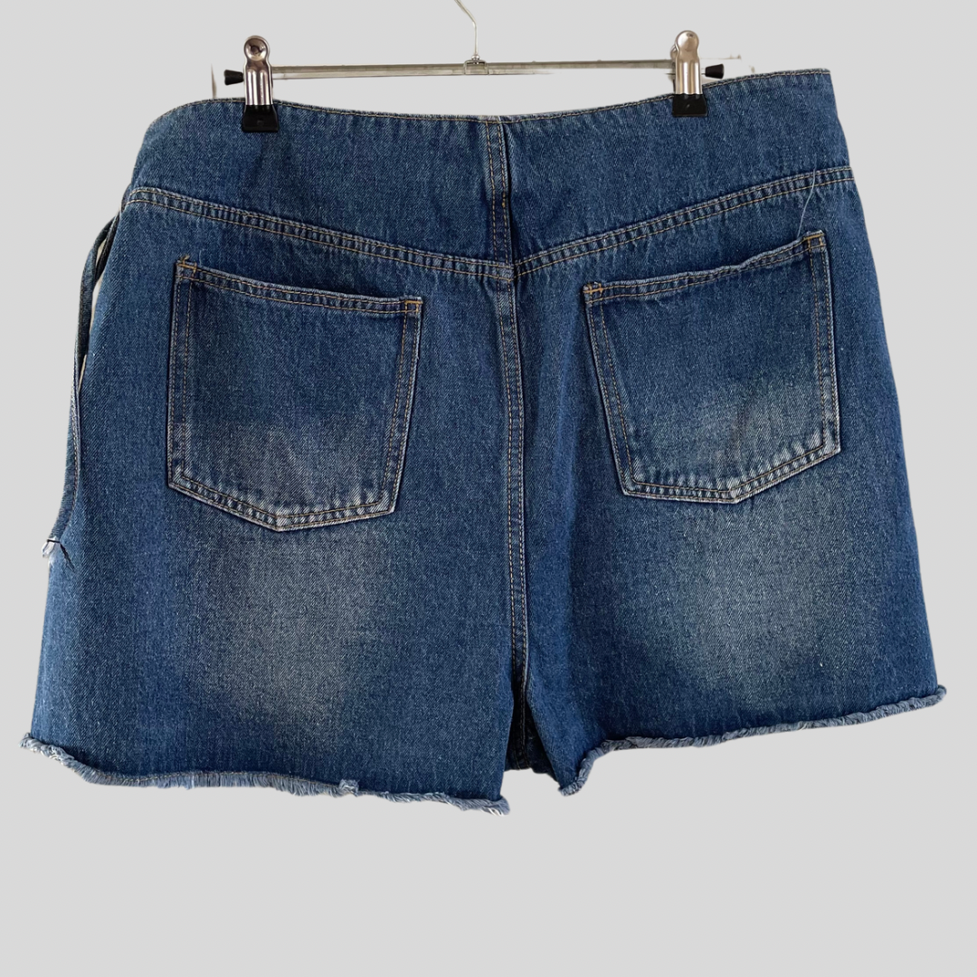 (0XL) Denim Skort