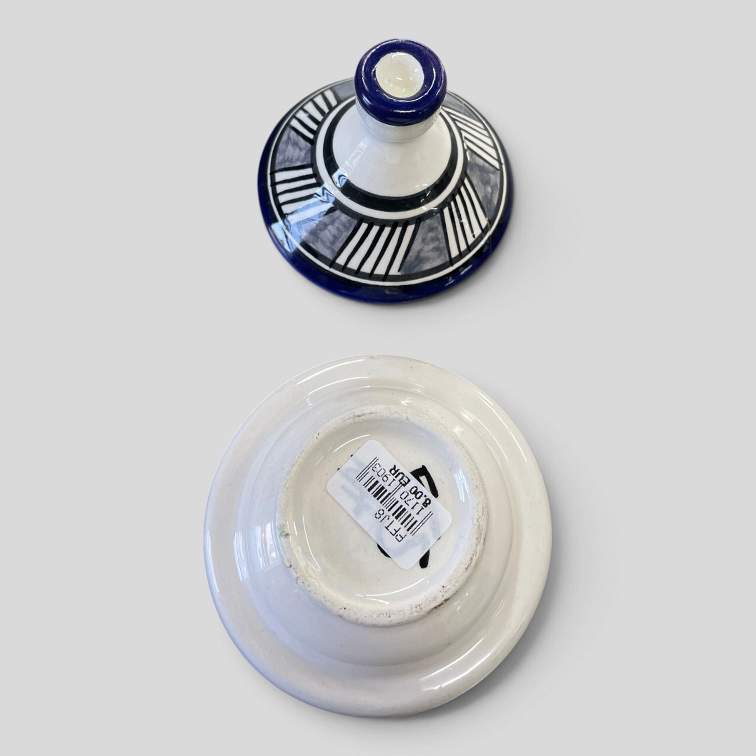 Image of Small Jar w Striped Lid