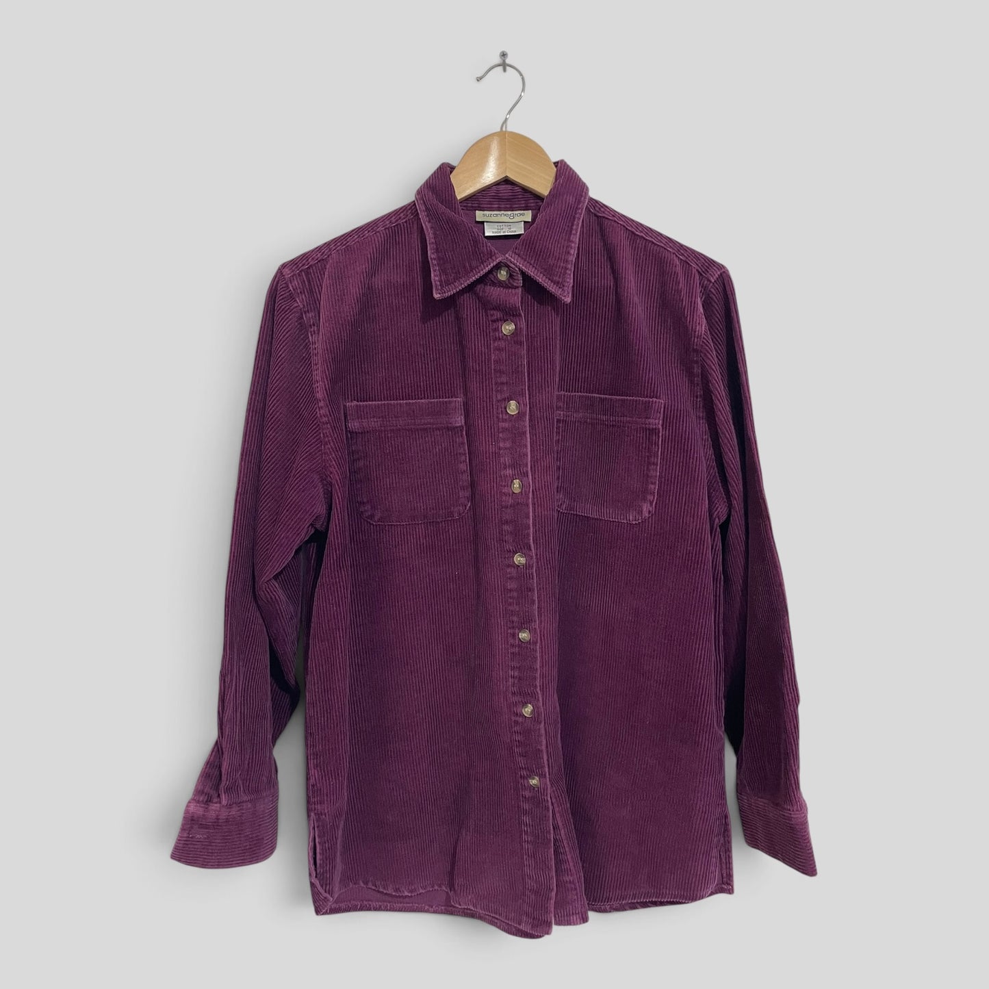 (10) Suzannegrae | Corduroy Purple LS Shirt