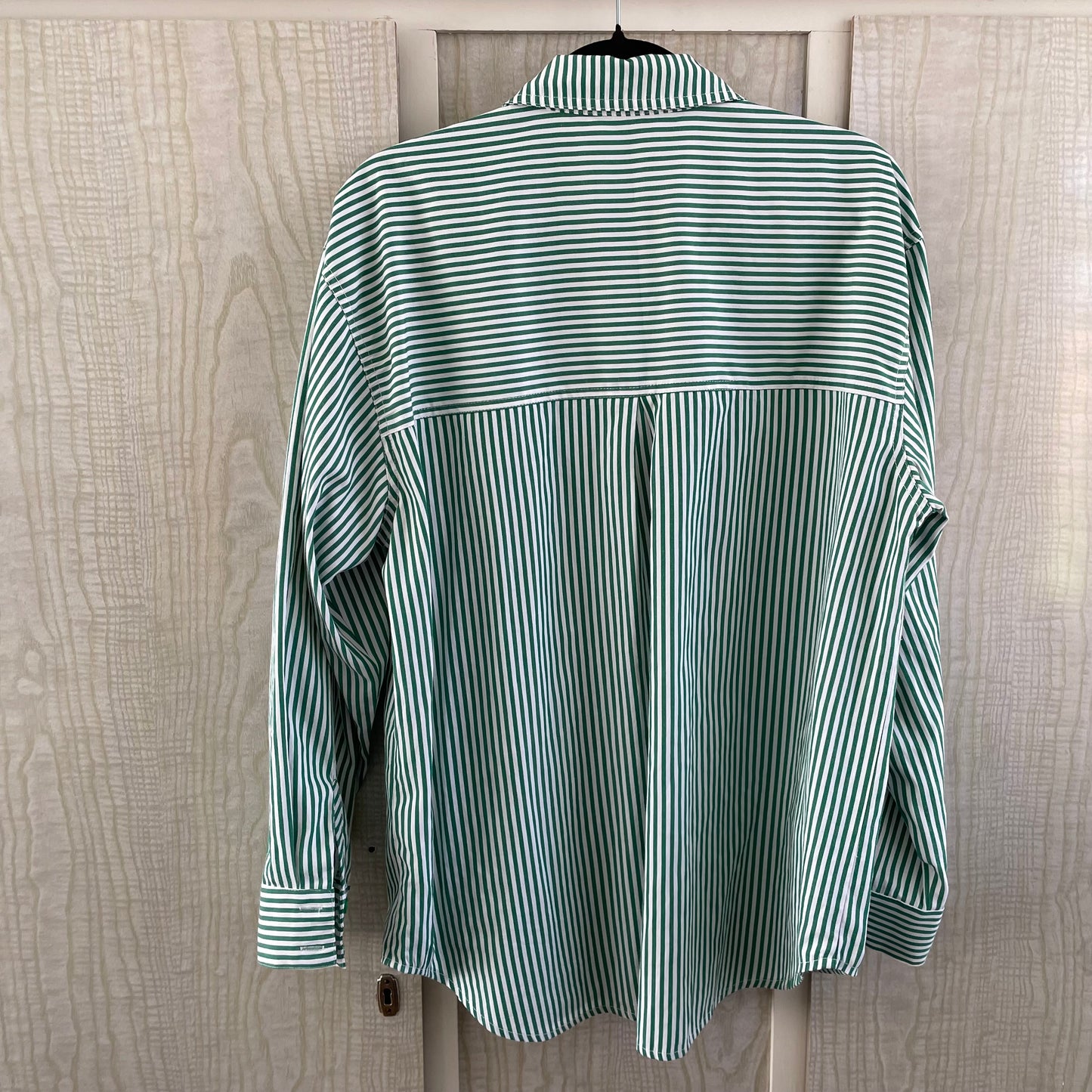 (12) L/S Green Striped Shirt