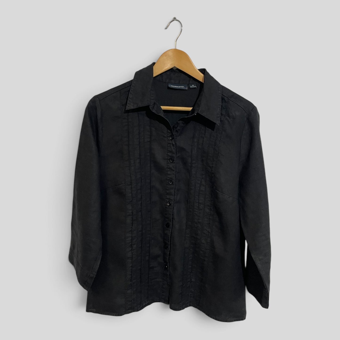 (12) Gordon Smith | Black Linen blouse