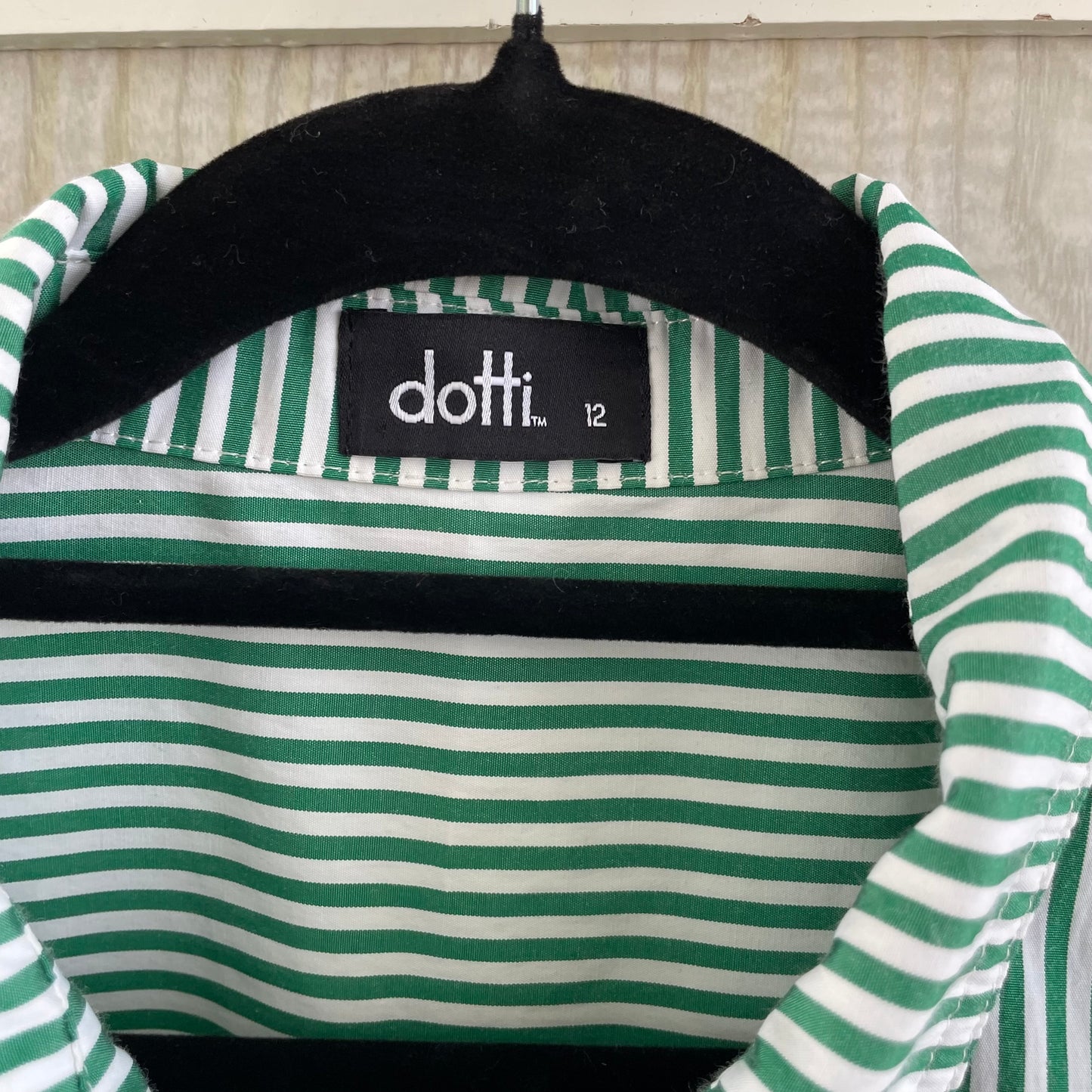 (12) L/S Green Striped Shirt