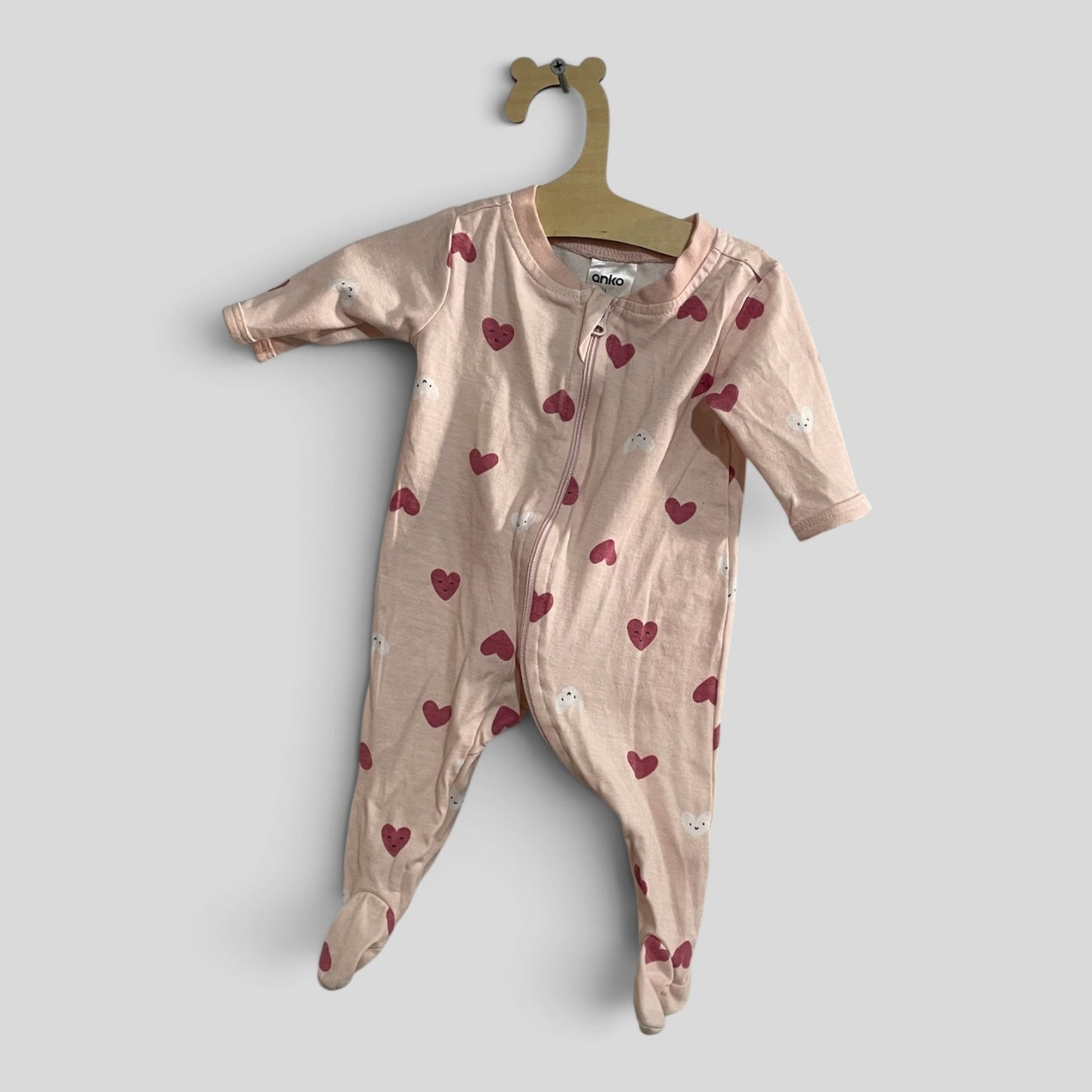 (00000JNR) Anko | Heart LS Onesie