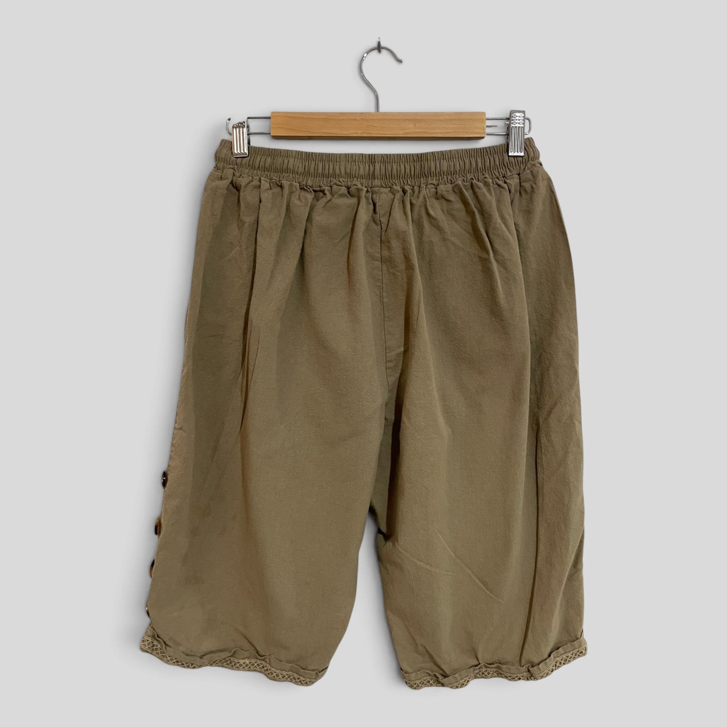 (XL) Green Cotton Shorts