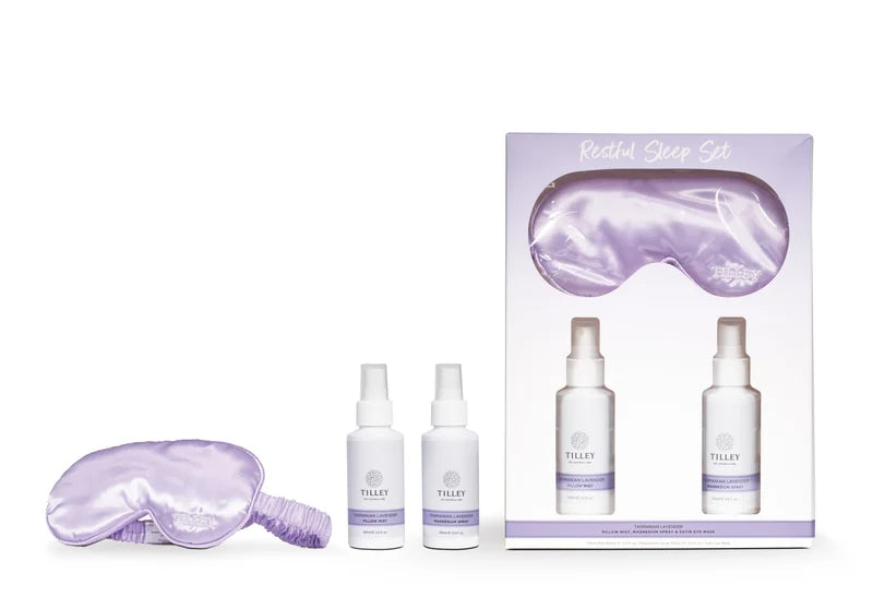 Tasmanian Lavender Restful Sleep Set - Pillow Mist, Magnesium Spray & Eye Mask