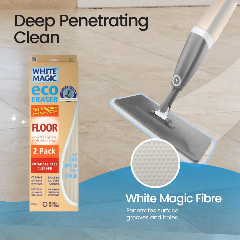 Floor Eraser Sponge 2 Pack | White Magic