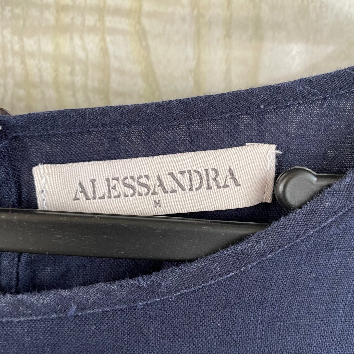 (M) Alessandra Linen Navy Shirt