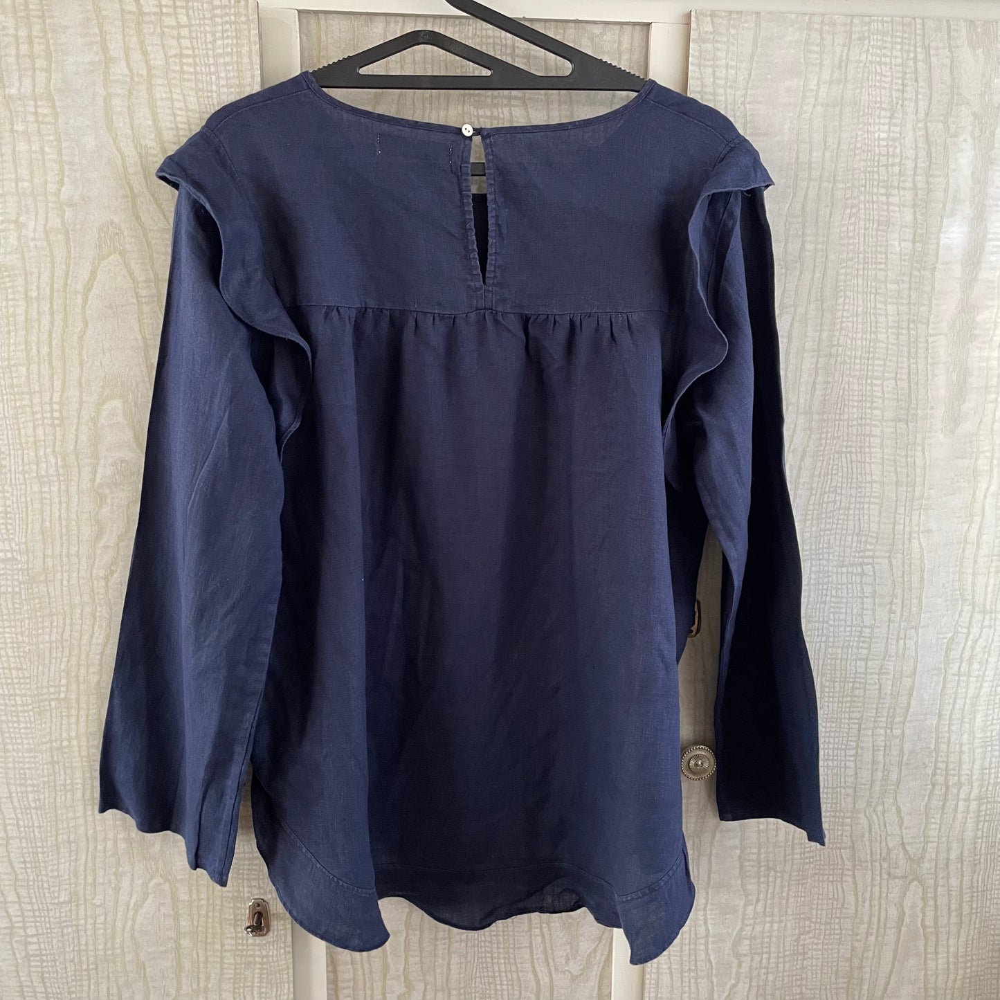 (M) Alessandra Linen Navy Shirt