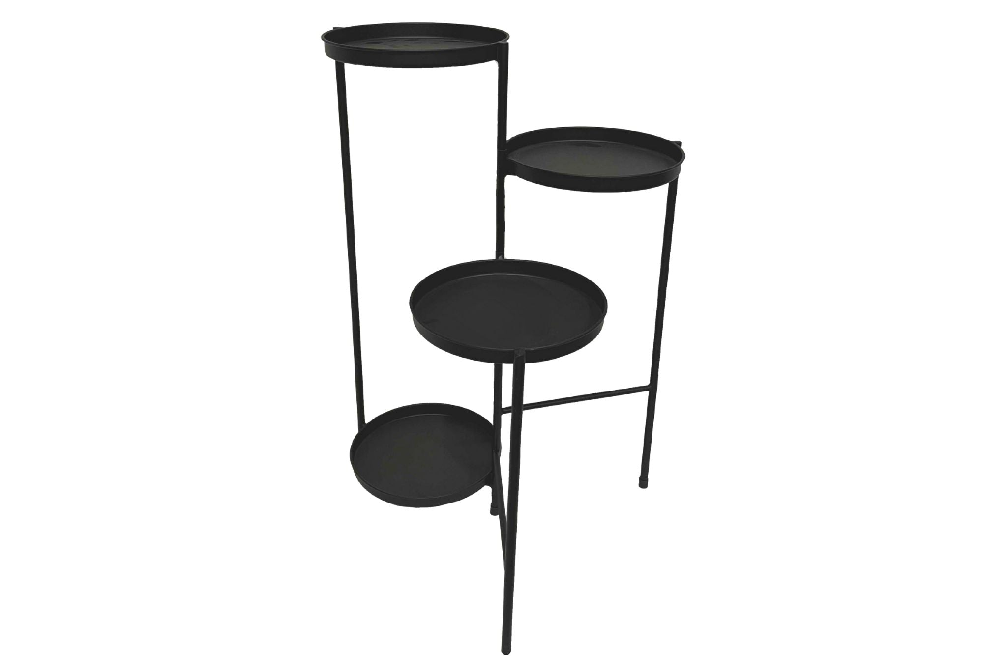 Image of Metal 4 Tier Foldable Plant Stand 60cm