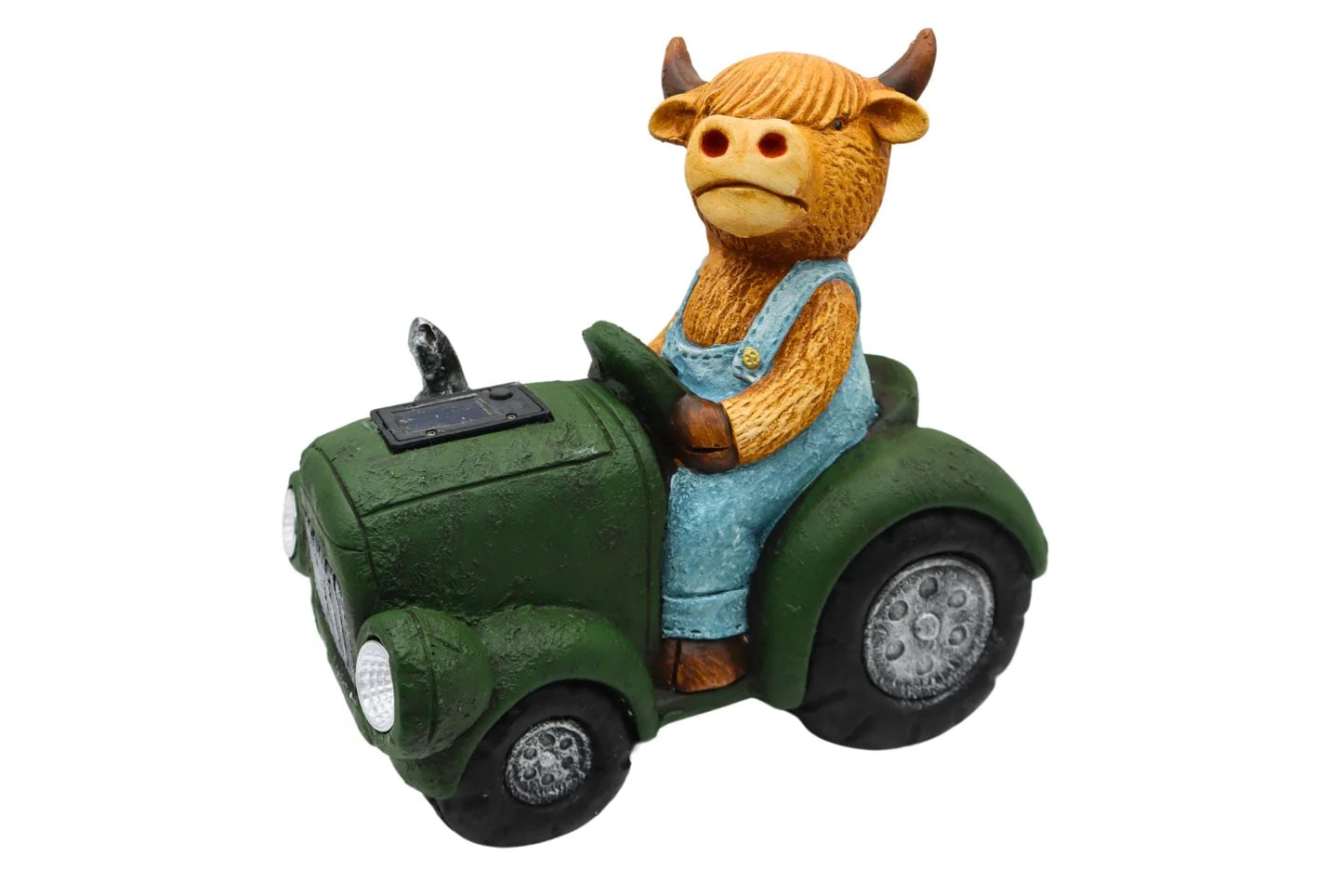 Highland Cow Tractor Solar Light