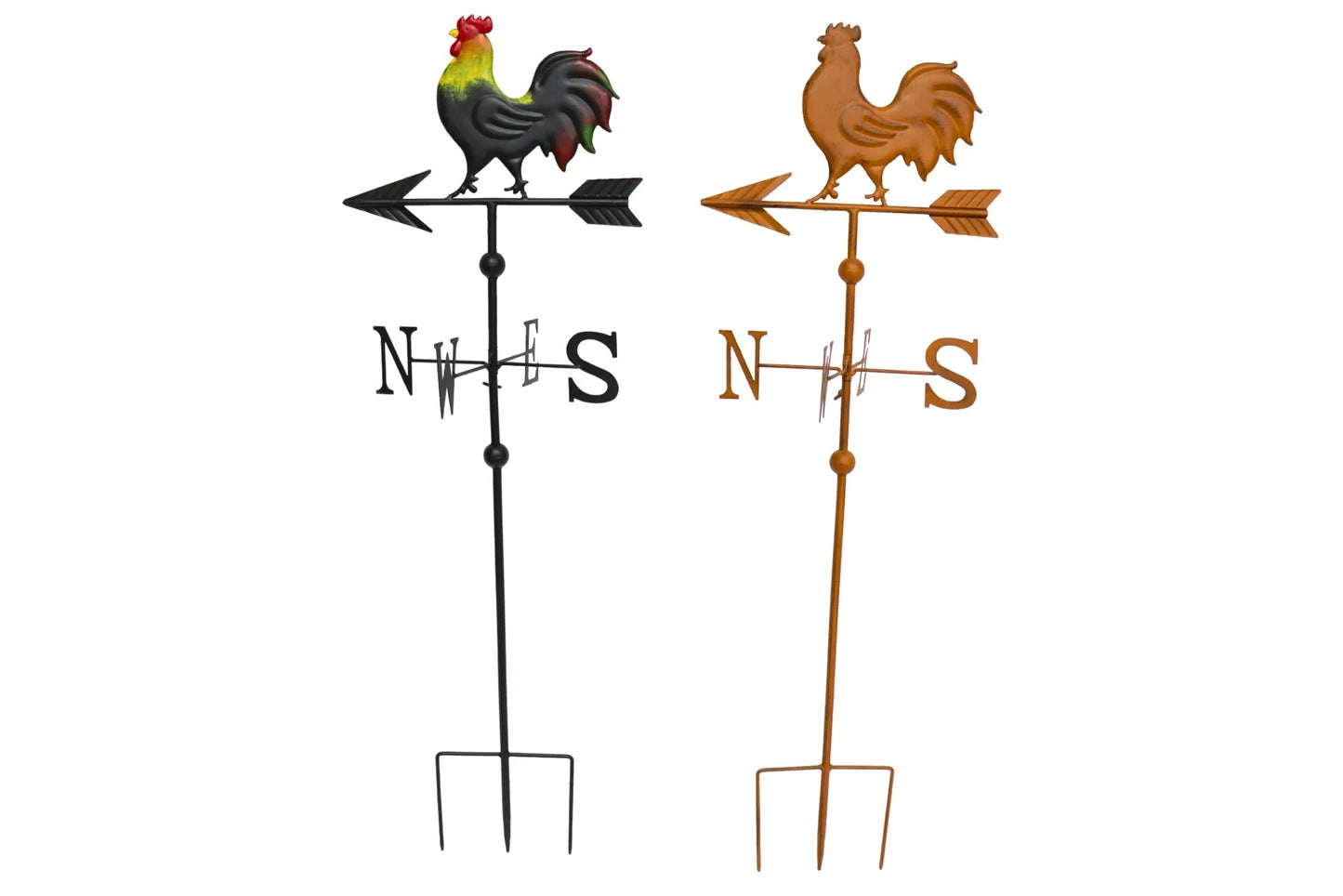 Metal Rooster Decorative Wind Vane Garden Stake 102cm
