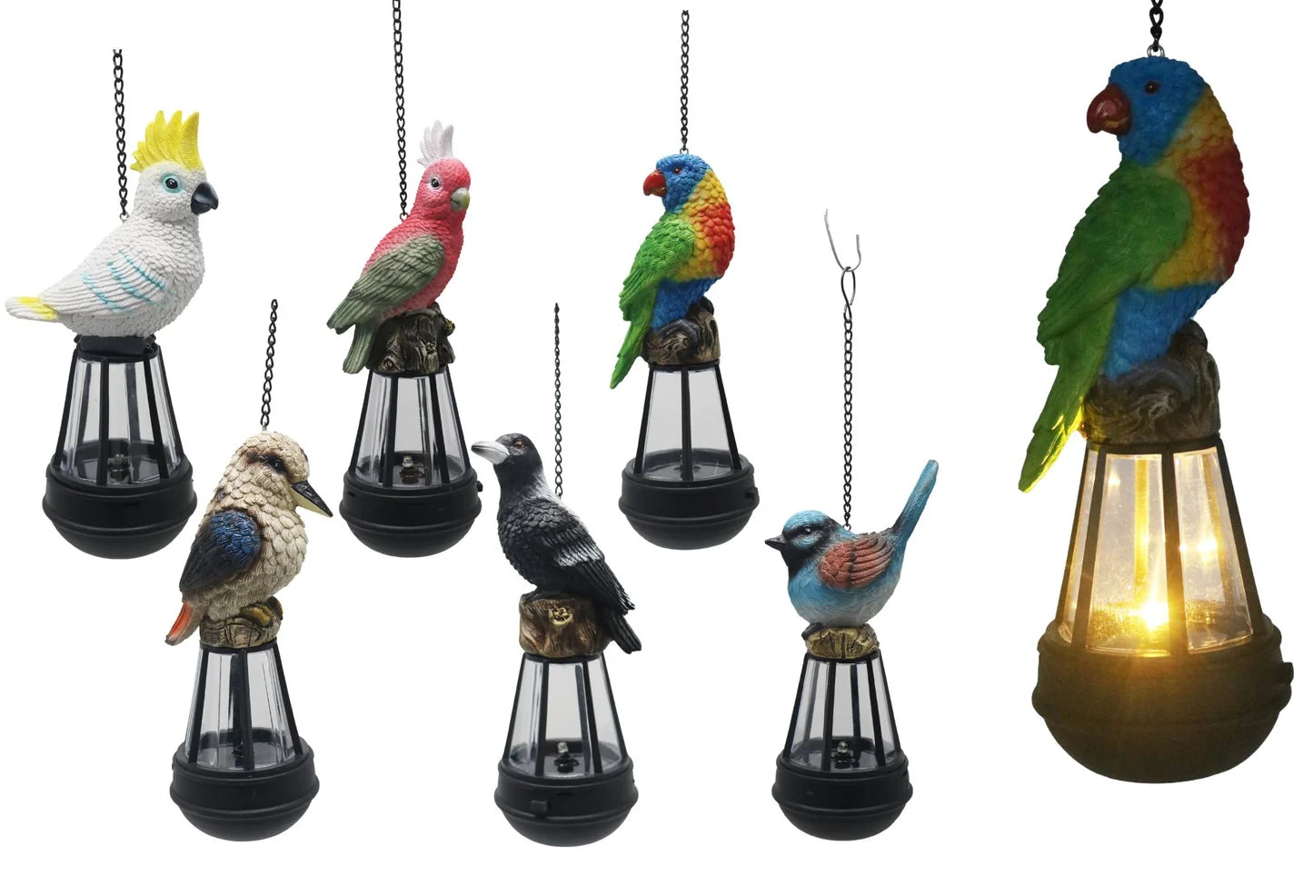 Australian Bird Solar Lantern Asstd
