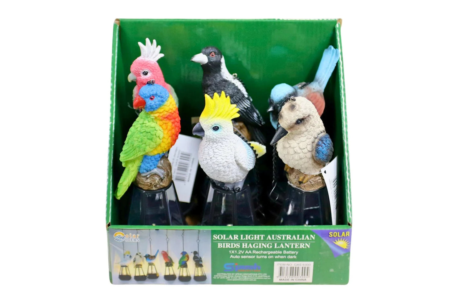 Australian Bird Solar Lantern Asstd