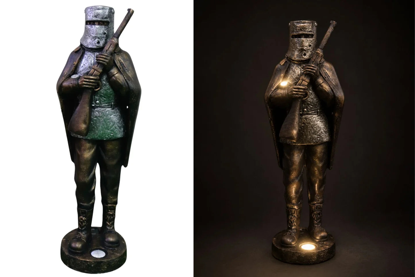 Ned Kelly w/Solar Lights Statue 80cm