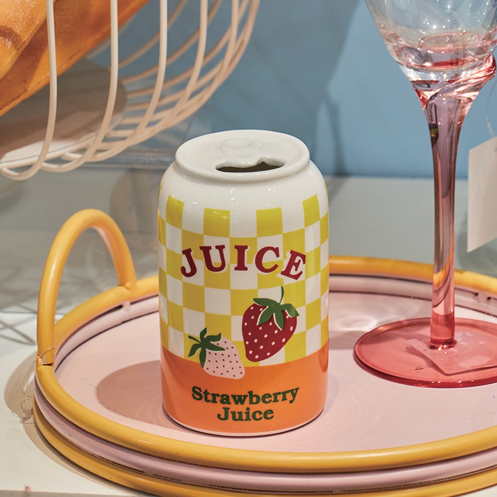 Image of Strawberry Juice Ceramic Flower Vase 11.5cm