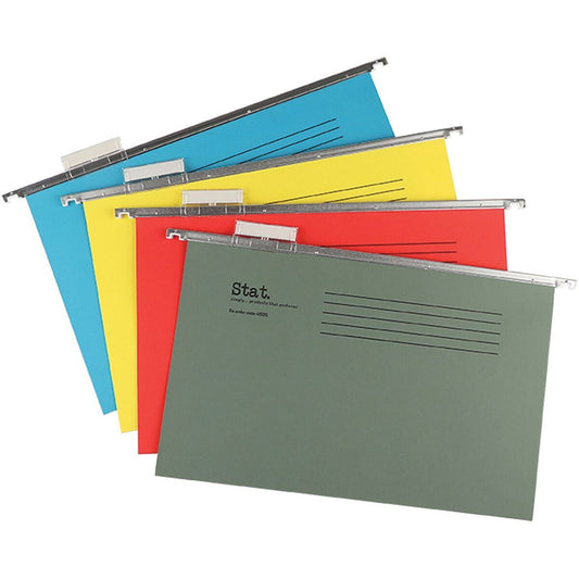 Stat Suspension File With Index And Tabs Foolscap Assorted