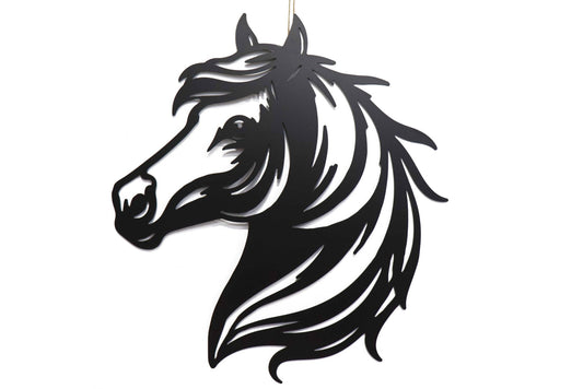 Metal Wall Art Horse Head 45x51cm