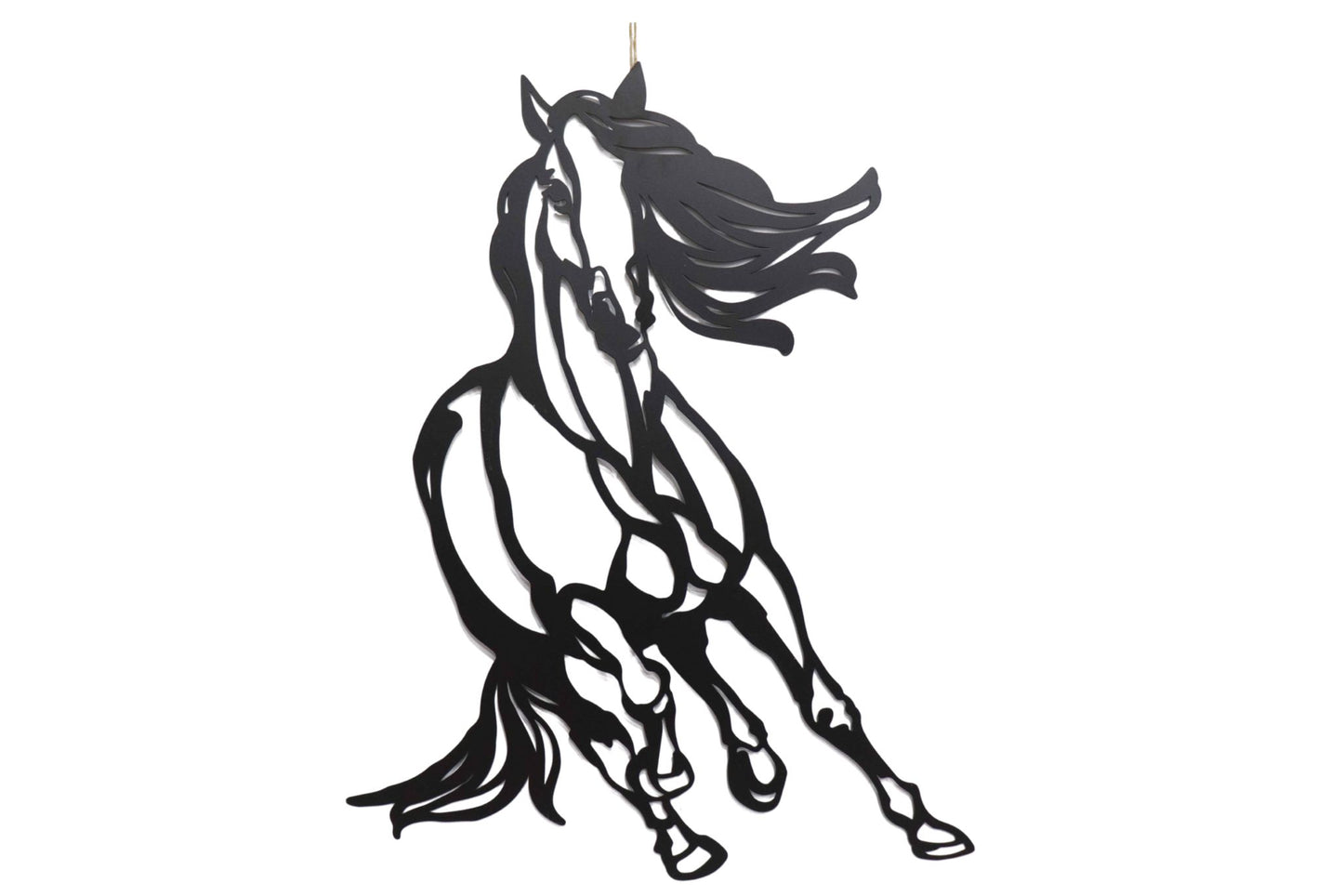 Metal Wall Art Horse 60x40cm