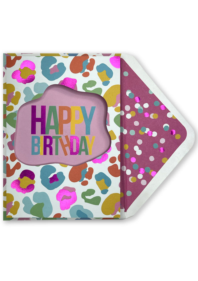 Image of Birthday Card | Coloured Animal Print