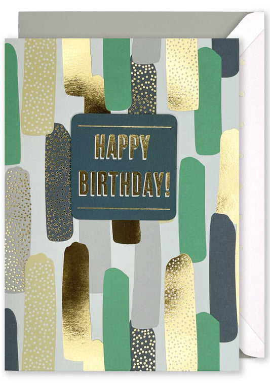 Birthday Card | Coloured Paint Dabs
