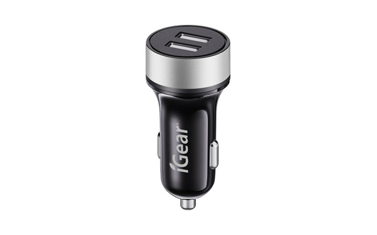 iGear | CHARGER AUTO 2.4AMP DUAL USB - BLACK