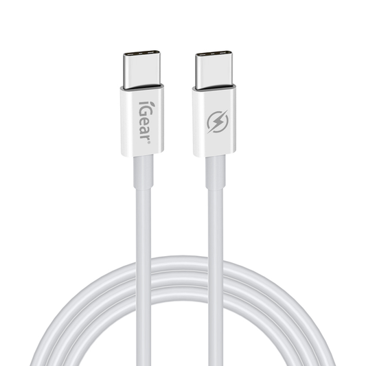 iGear | CABLE TYPE C TO TYPE C 1.2 MTR  - WHITE