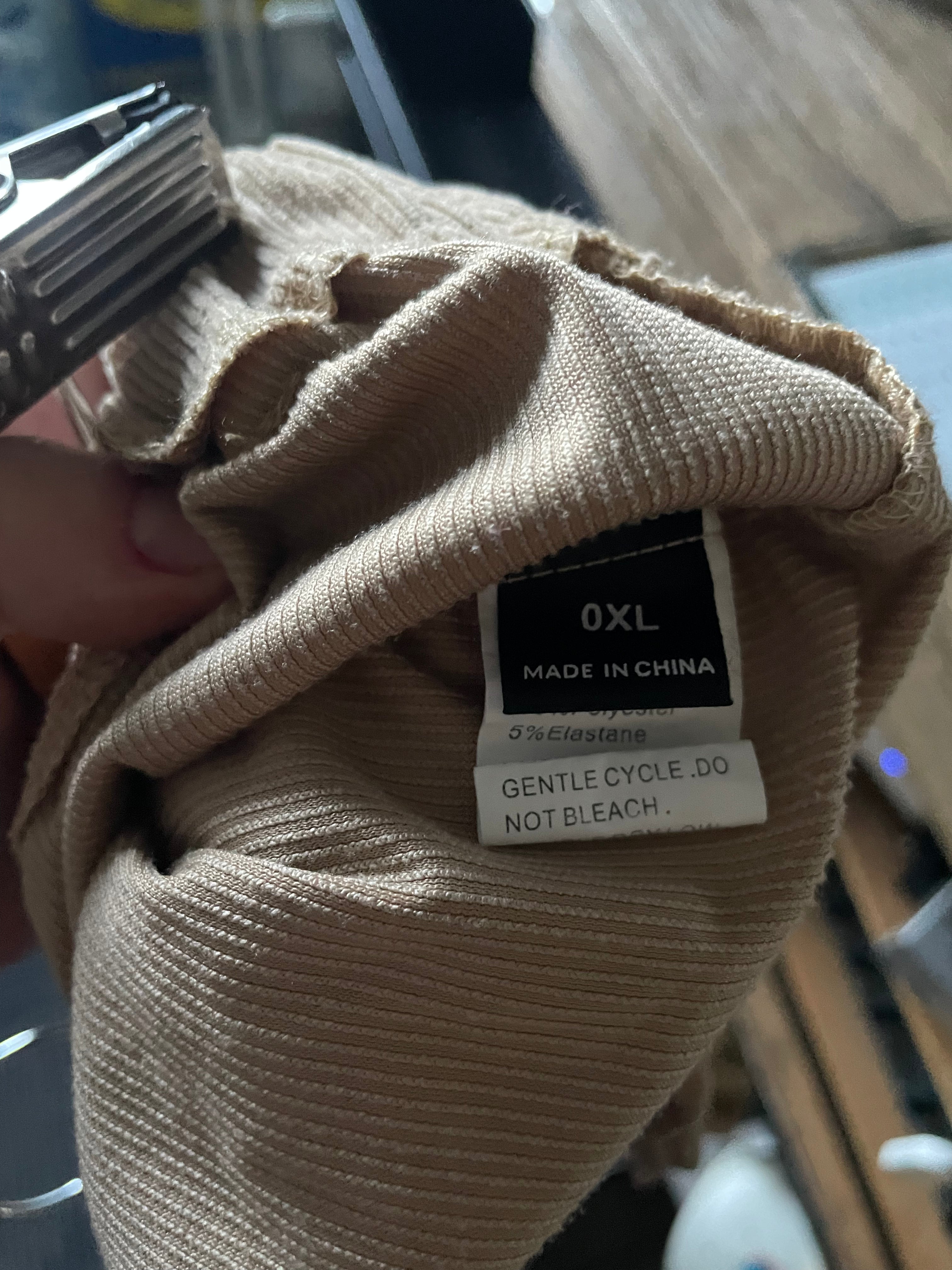 Image of (0XL) Shein | Cream Corduroy Pants