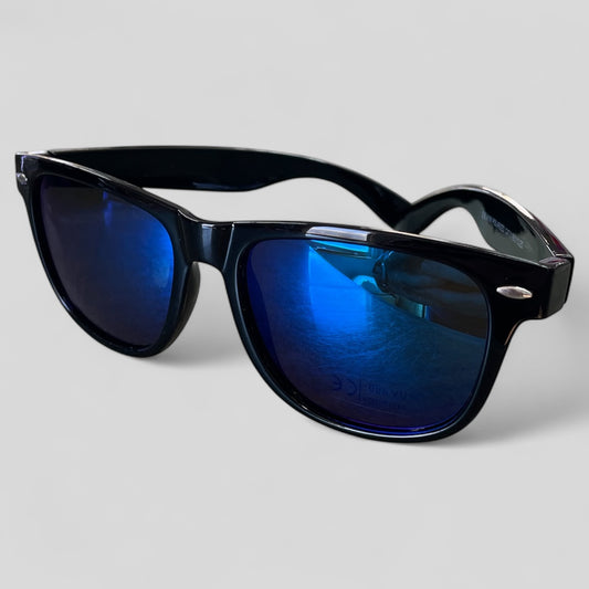 Mr White Classic Matte Black Blue Sunglasses Polarised