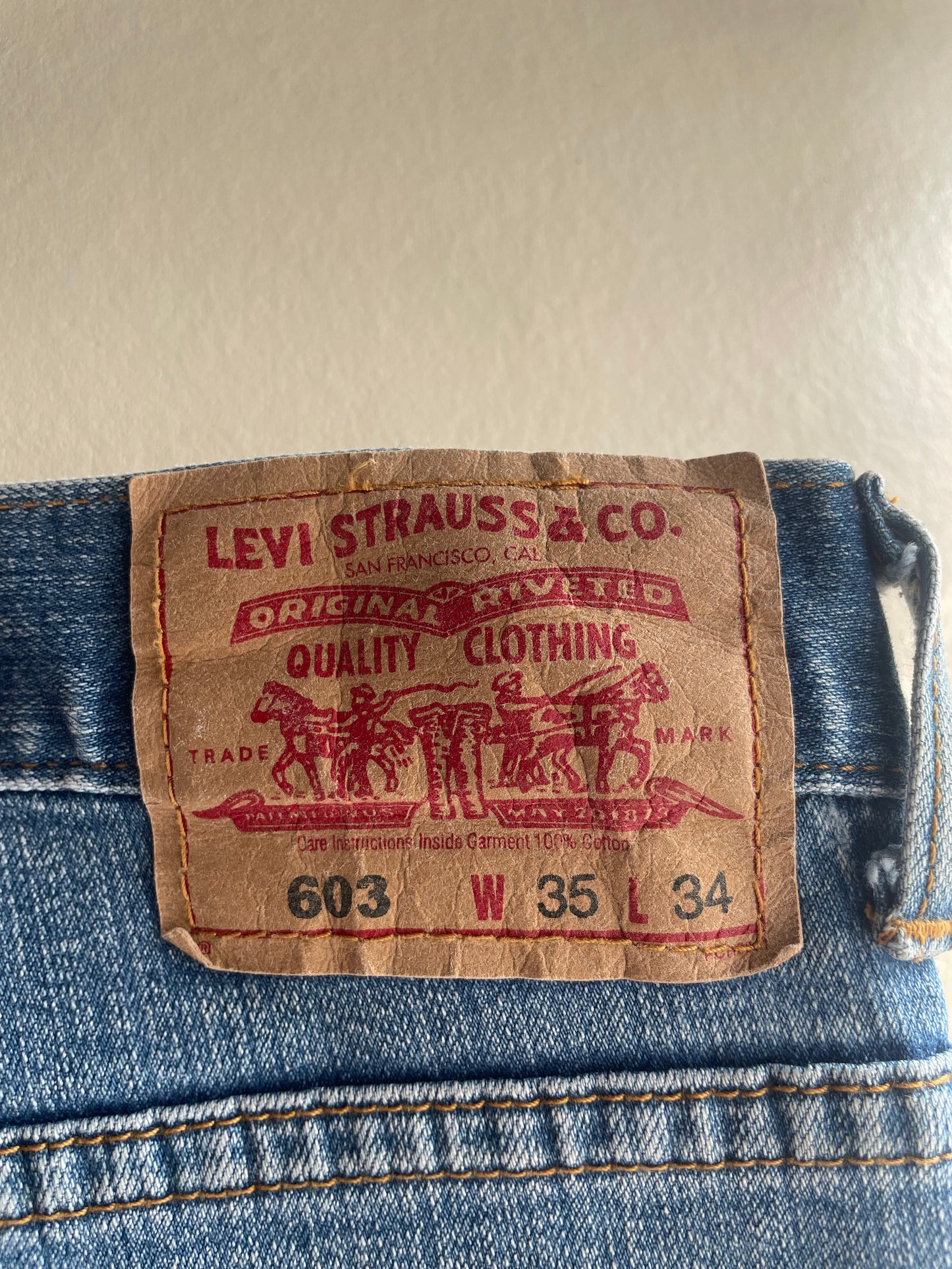 Levi's 603 35x34 Slim Straight Stretch