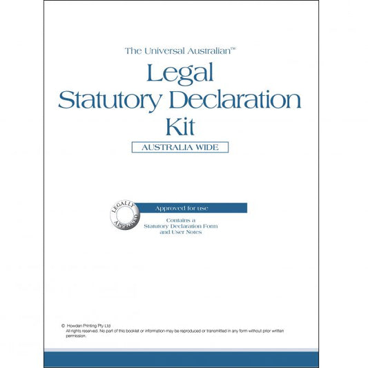 The Universal Australian Legal Statutory Declaration Kit