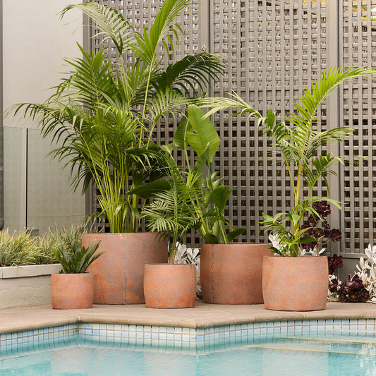 Rust Modstone Cylinder Pot