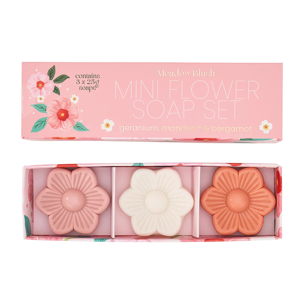 Mini Bath Soaps Meadow Blush- 3pcs