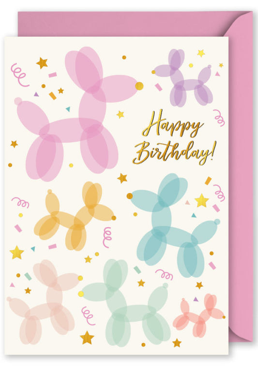 Birthday Card | Animal Balloon