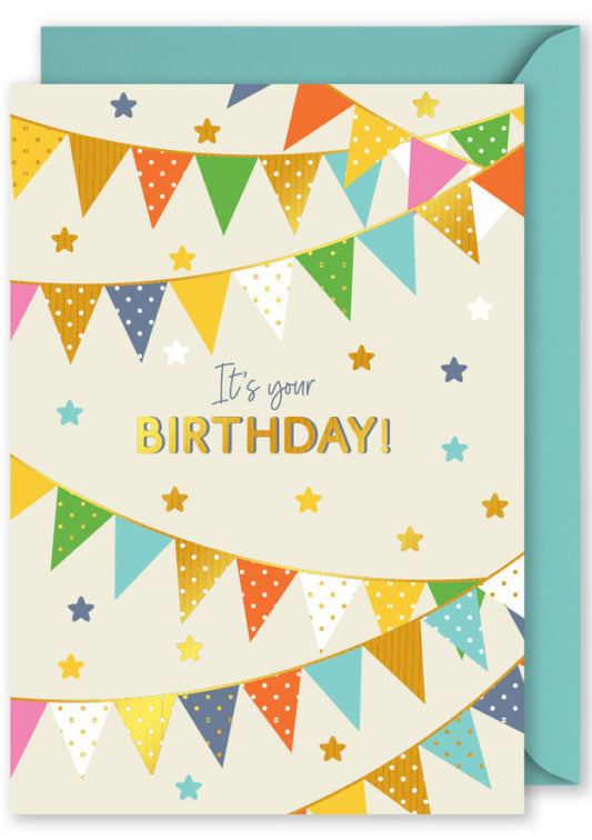 Birthday Card | “It’s Your Birthday!” Colourful Banners