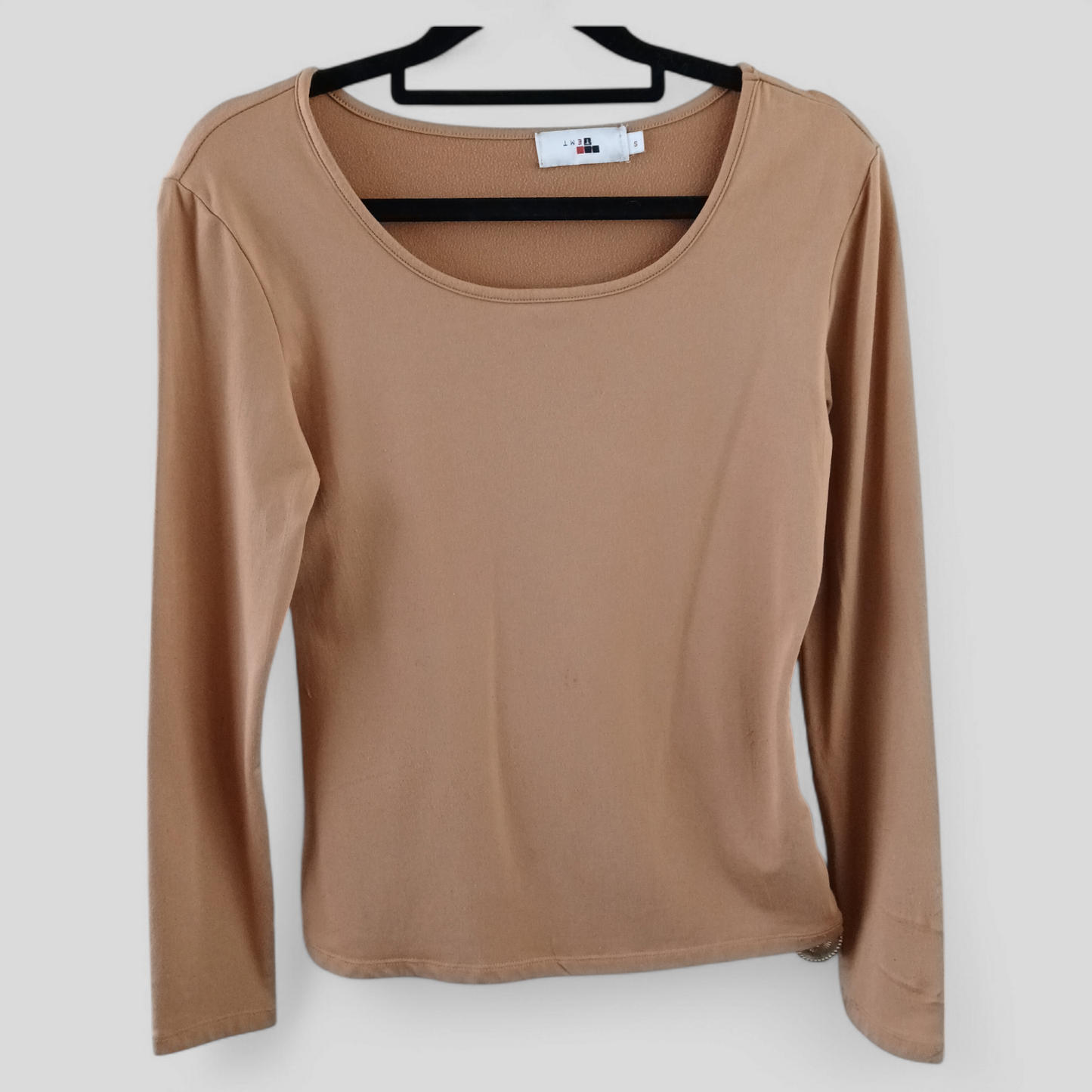 (S) Temt | L/S Beige Blouse