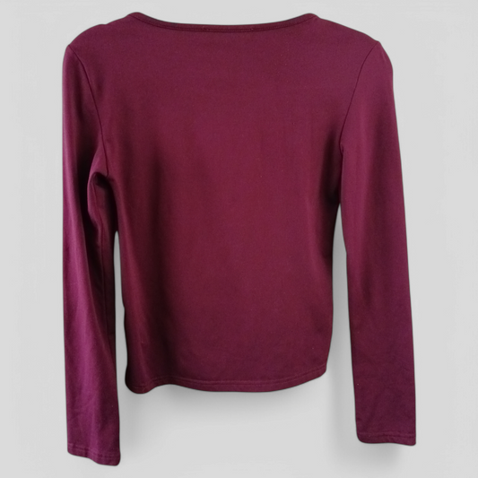 (S) Ally | Plum L/S Blouse