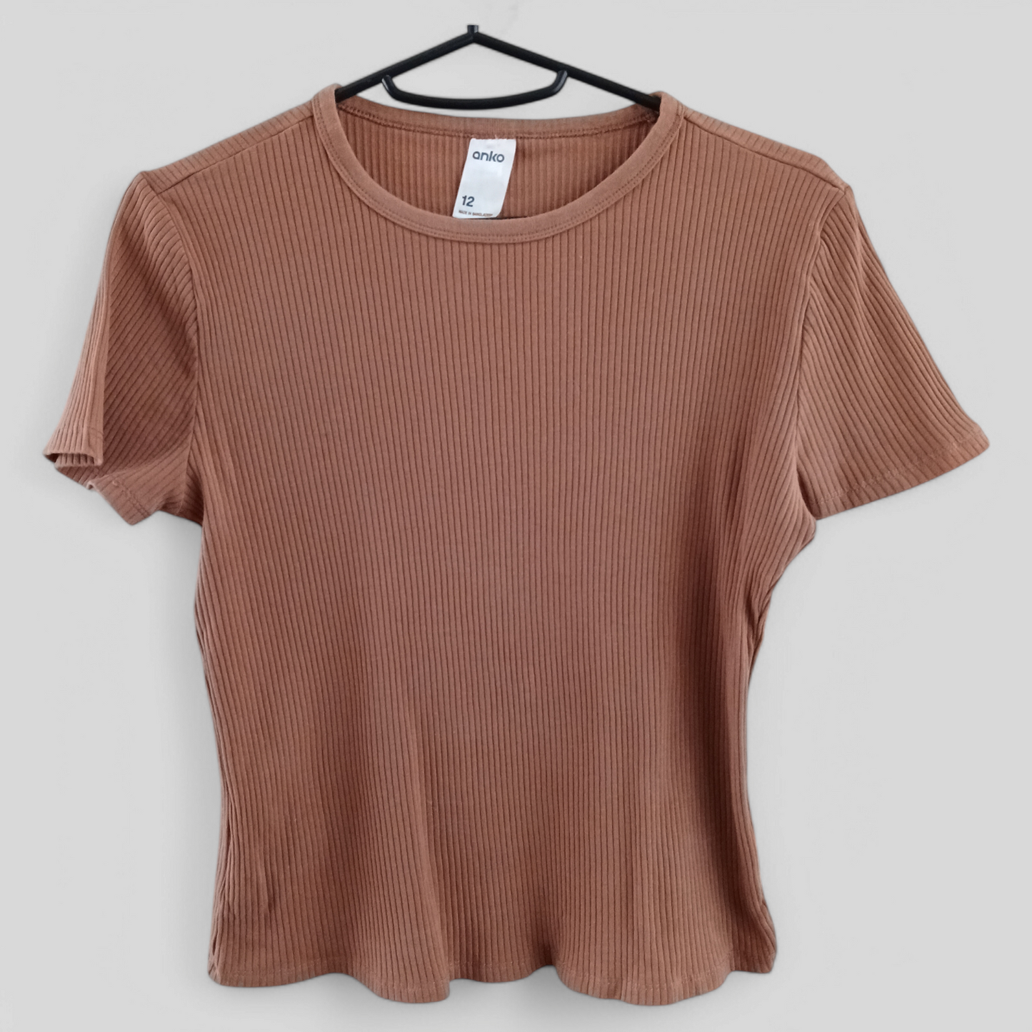 (12) Anko | Ribbed Tee Brown