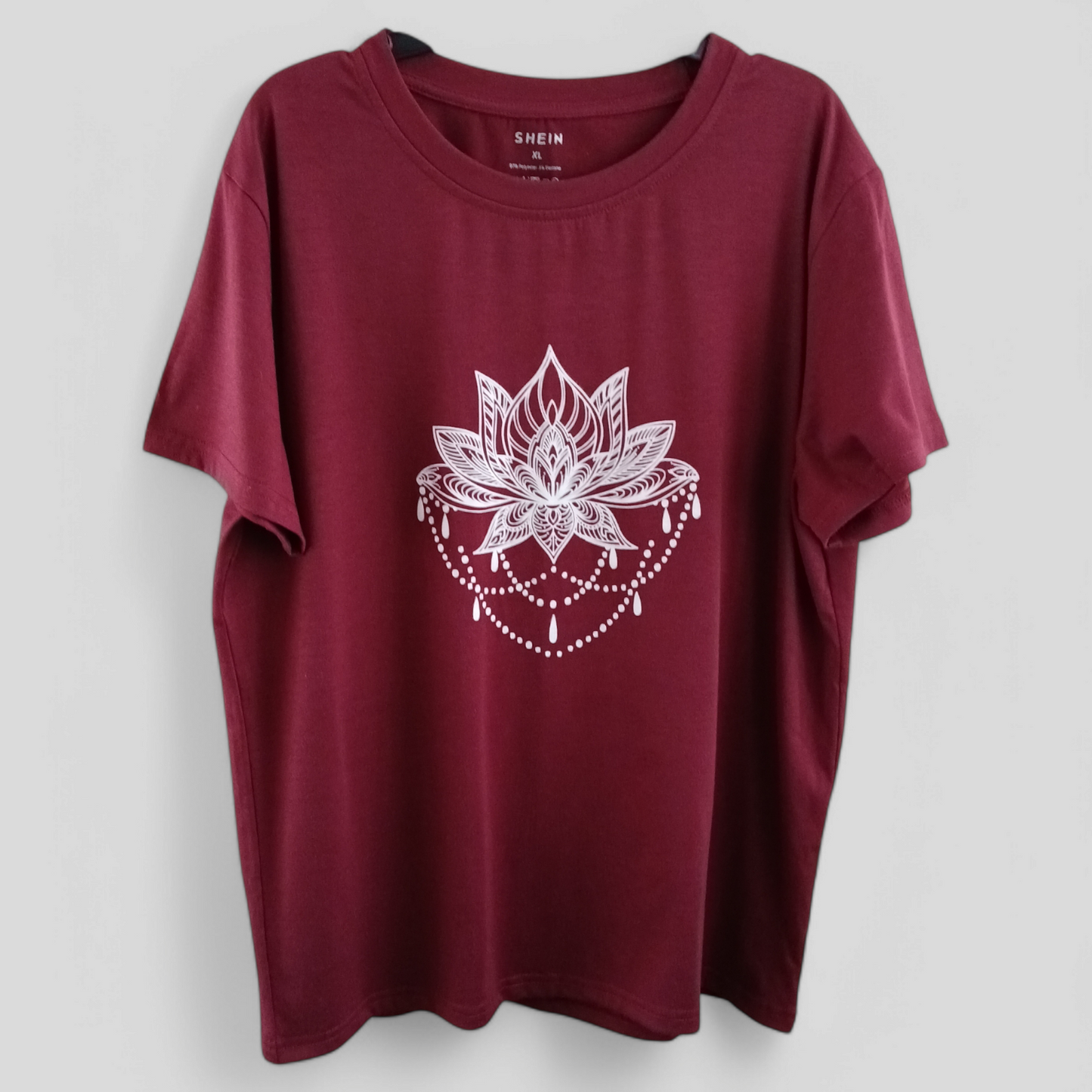 (XL) Shein | Maroon Lotus Tee